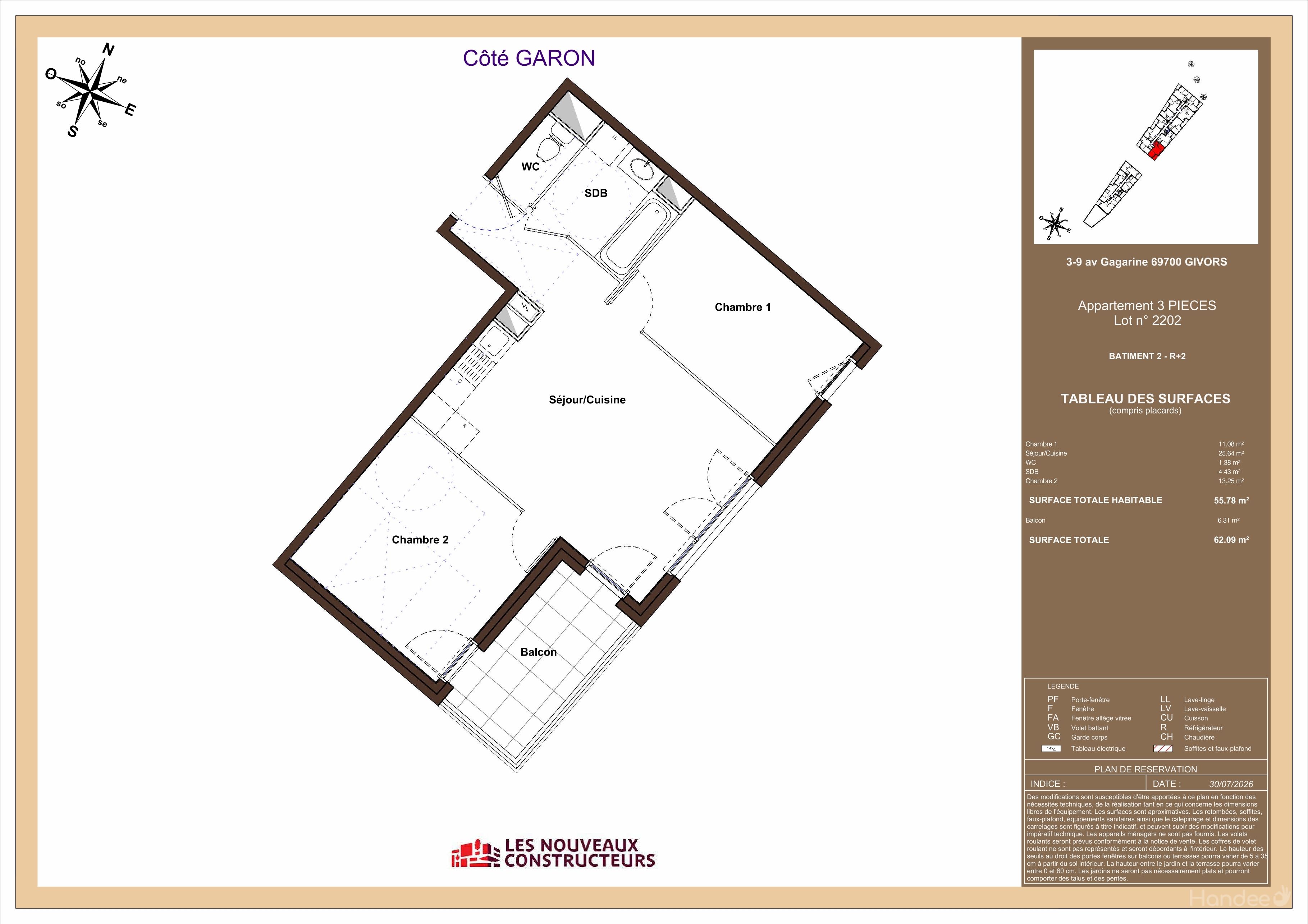 Plan du lot 2202