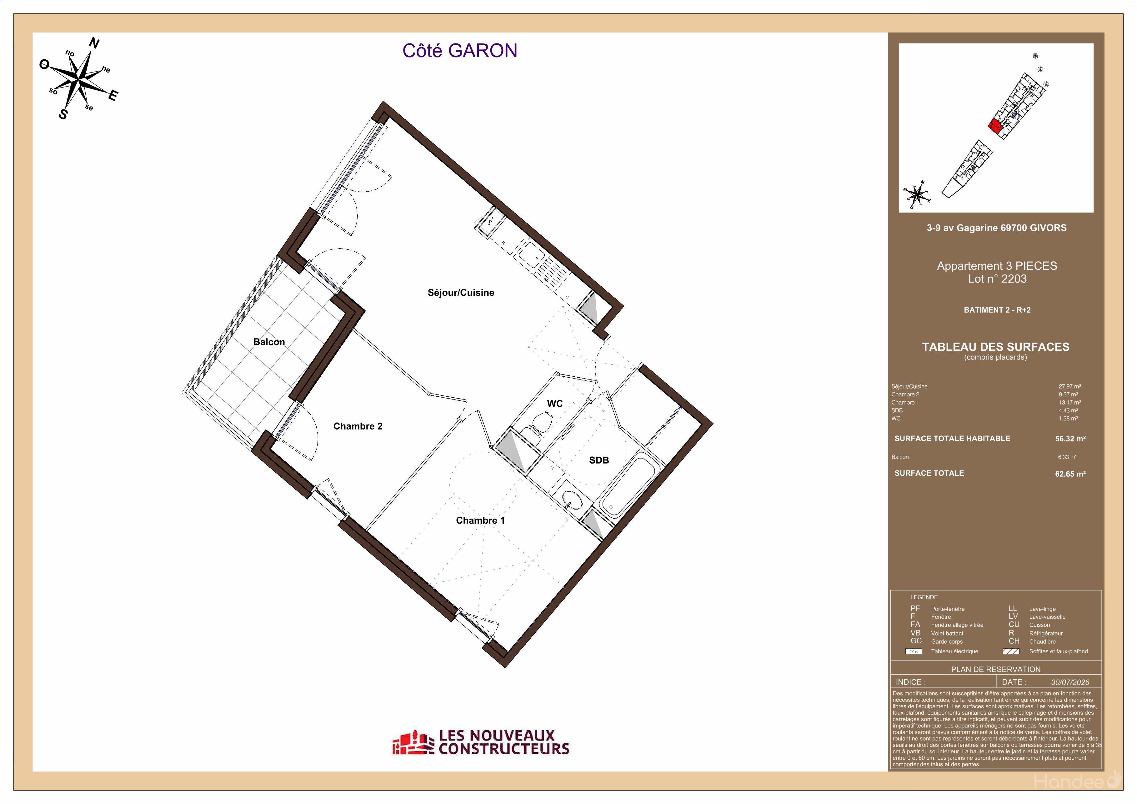 Plan du lot 2203