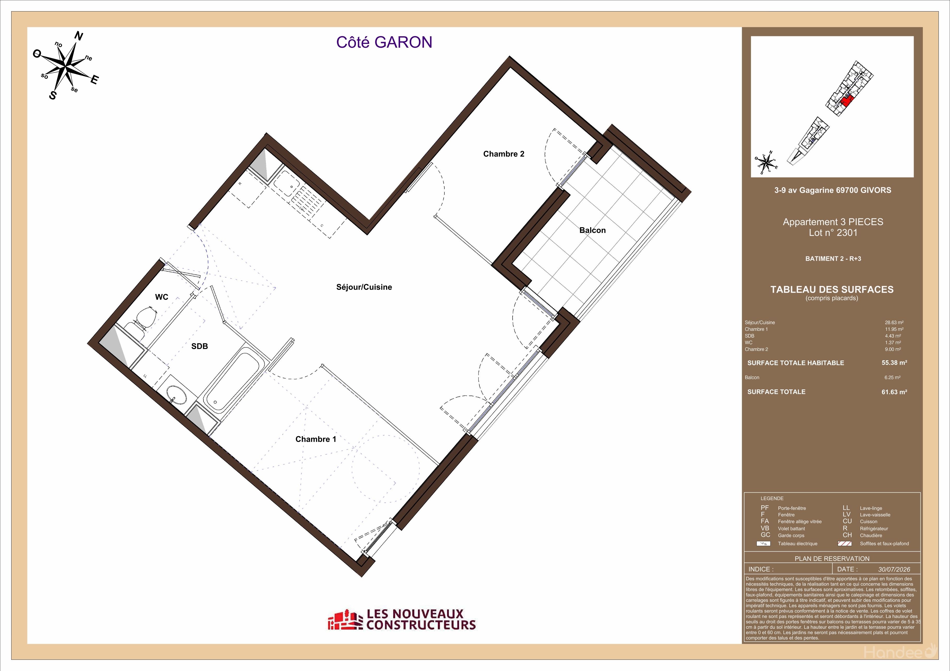 Plan du lot 2301