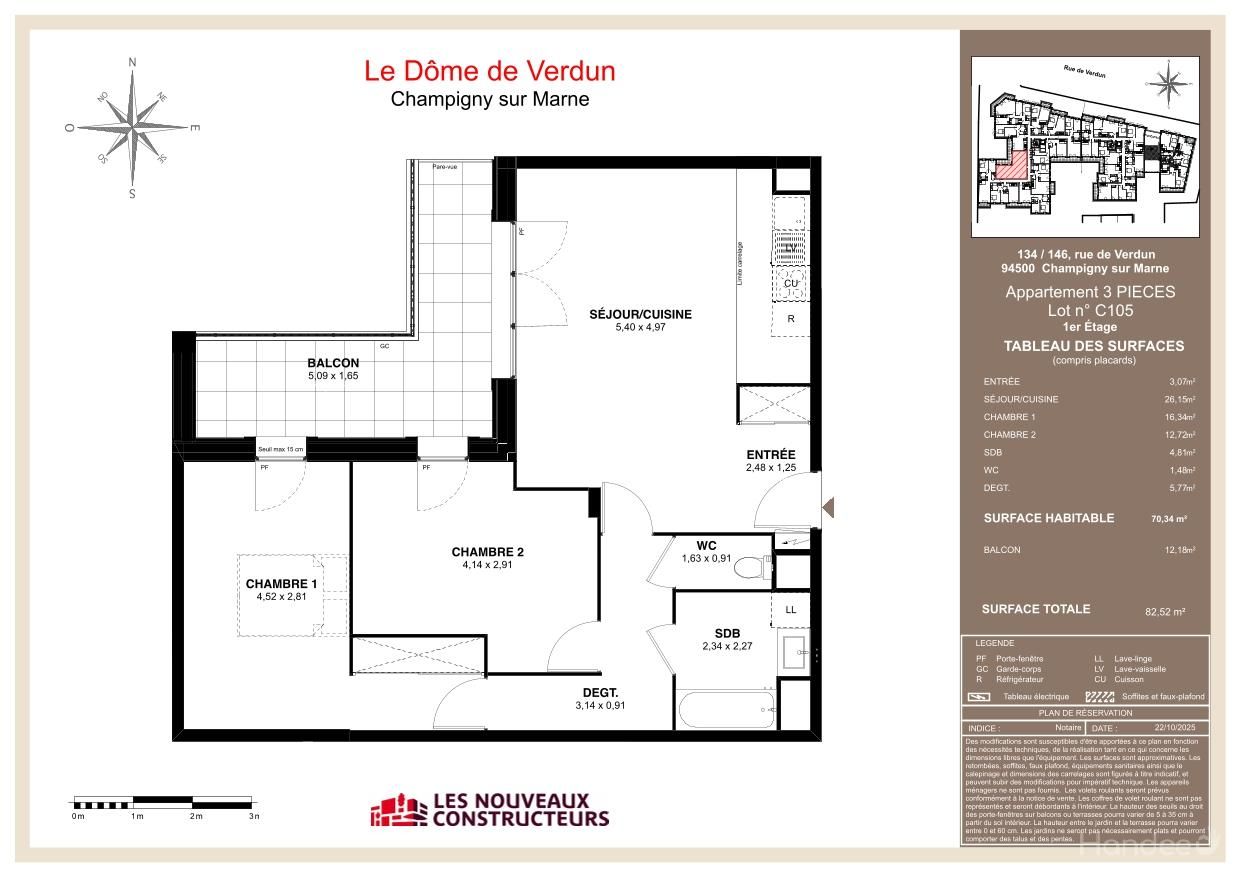 Plan du lot C105