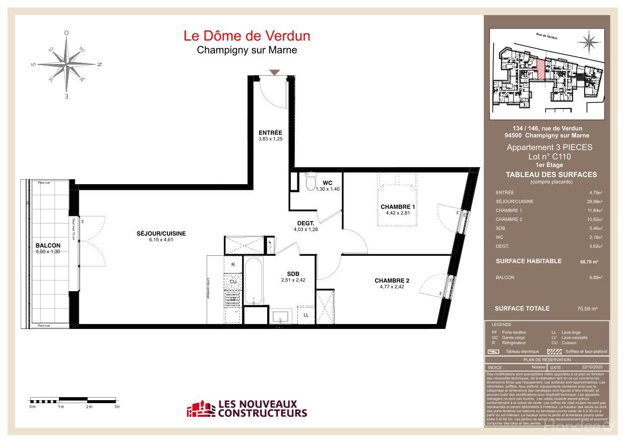 Plan du lot C110