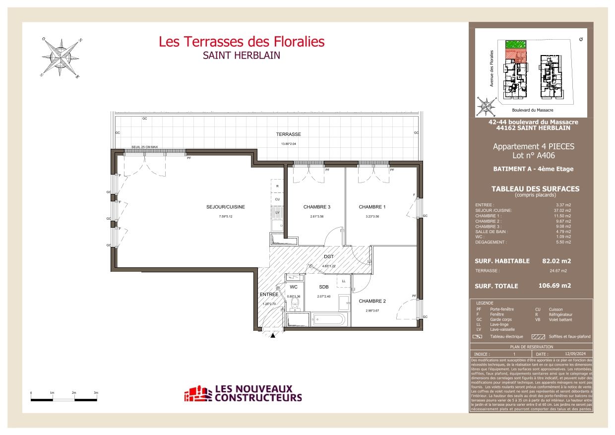 Les Terrasses des Floralies - T4