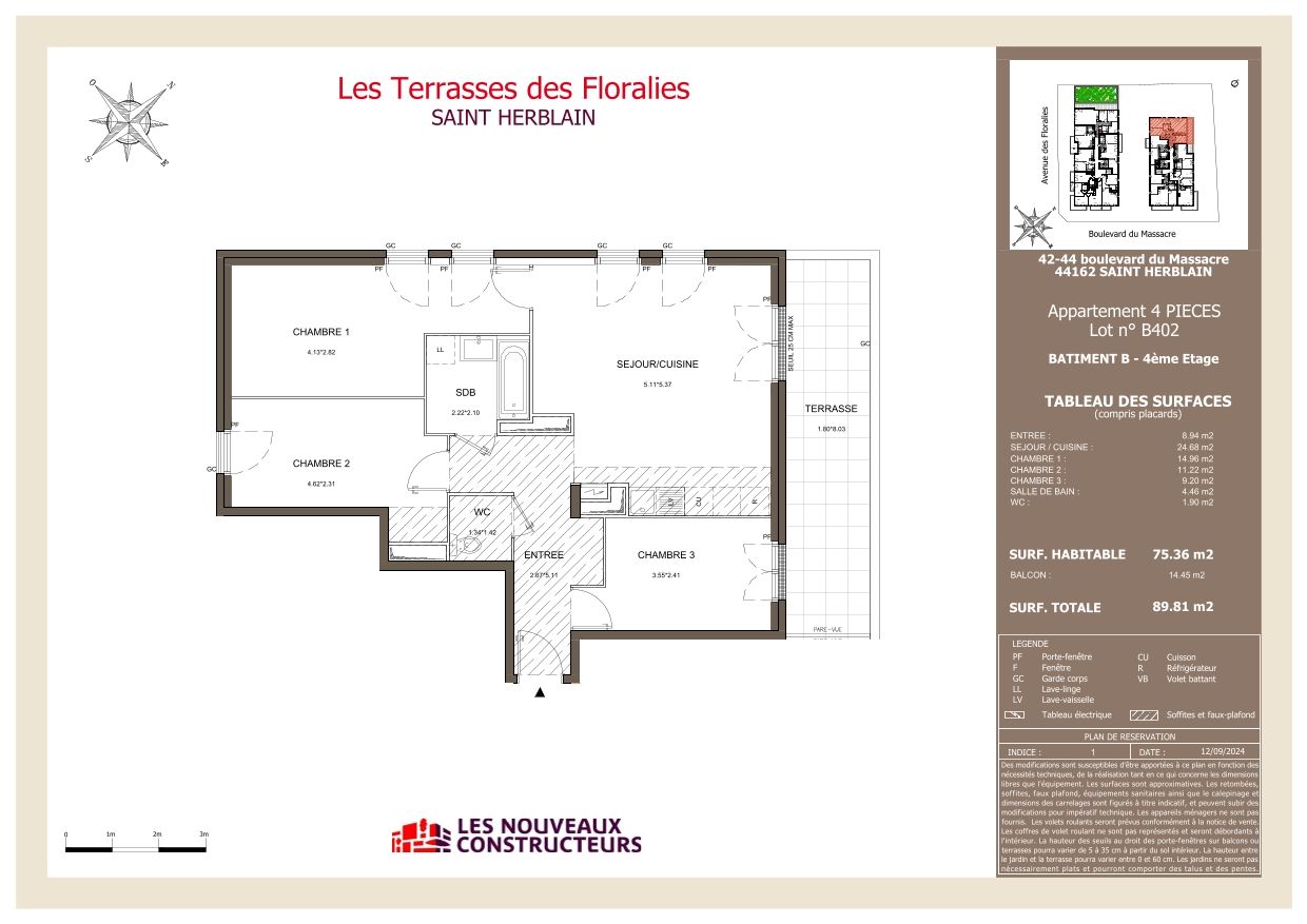 Les Terrasses des Floralies - T4