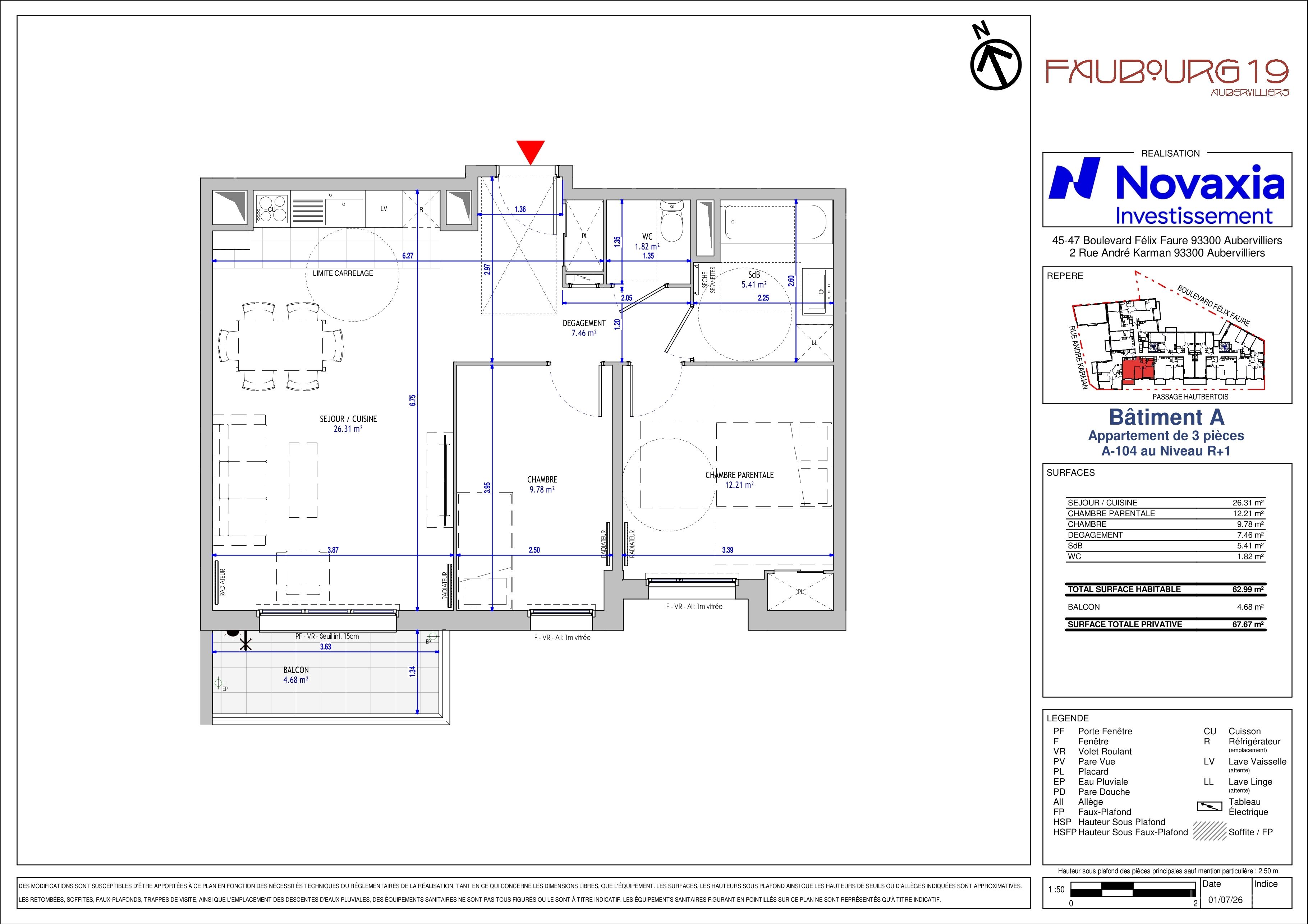 Plan du lot A-104
