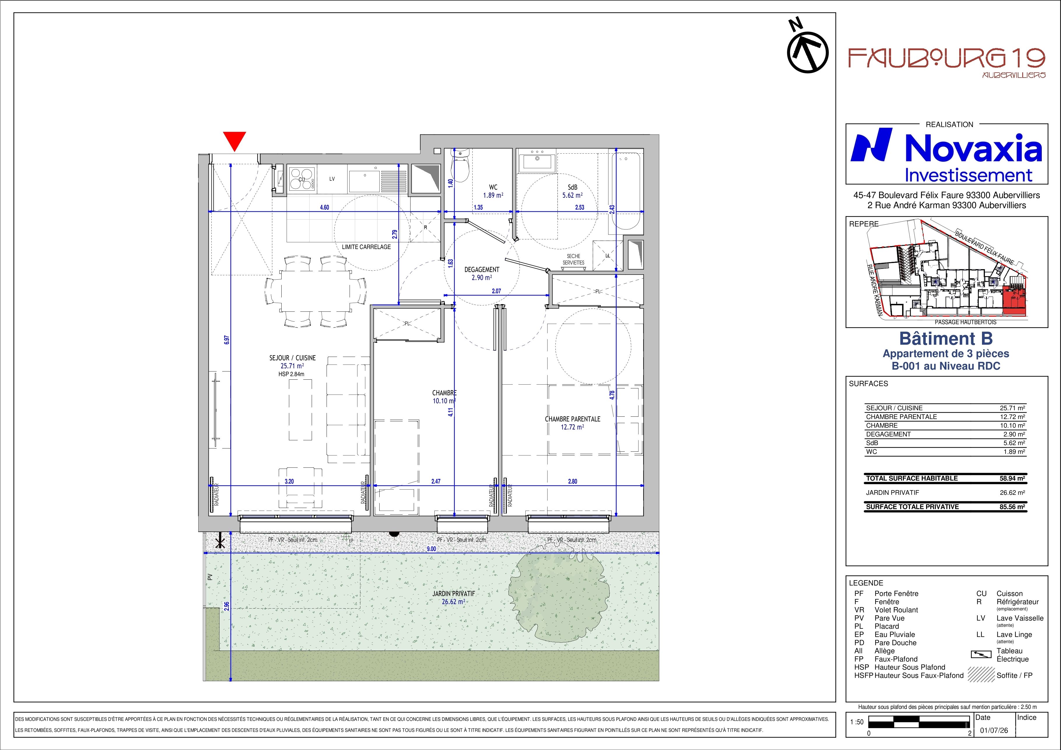 Plan du lot B-001