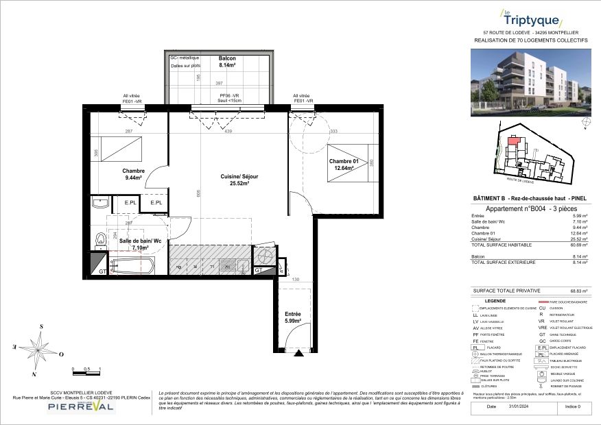 Plan du lot B004