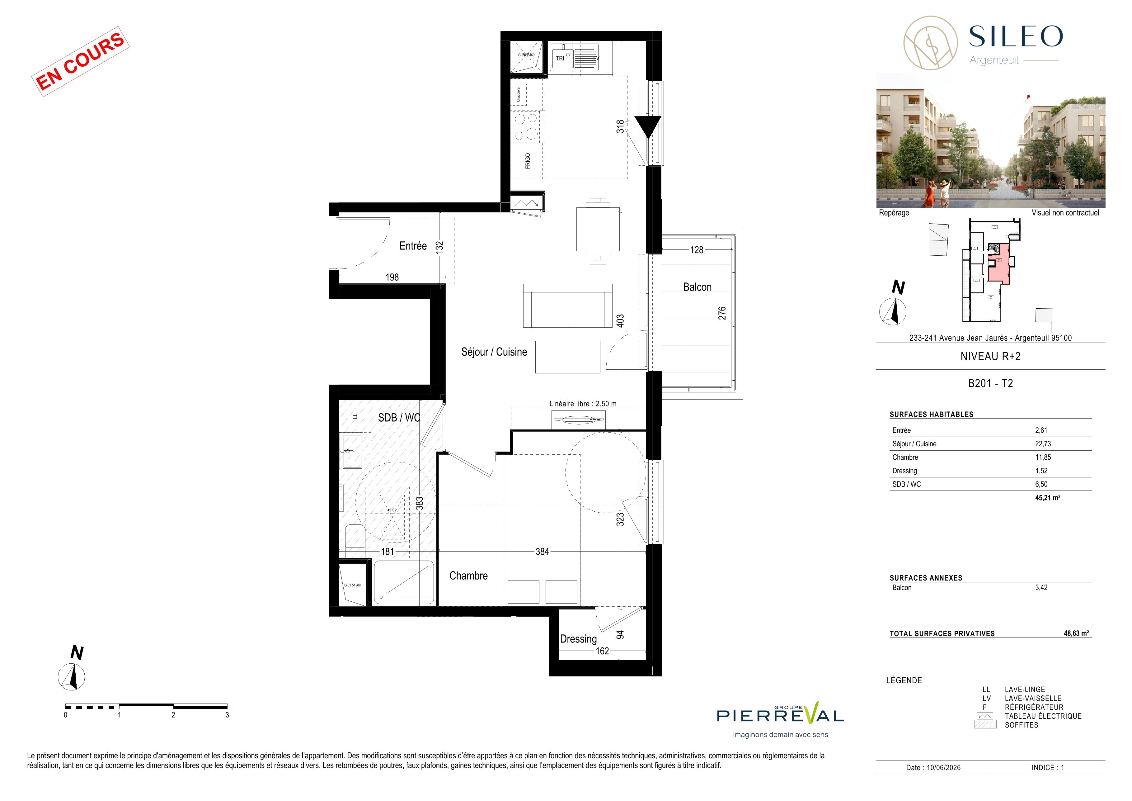 Plan du lot B201