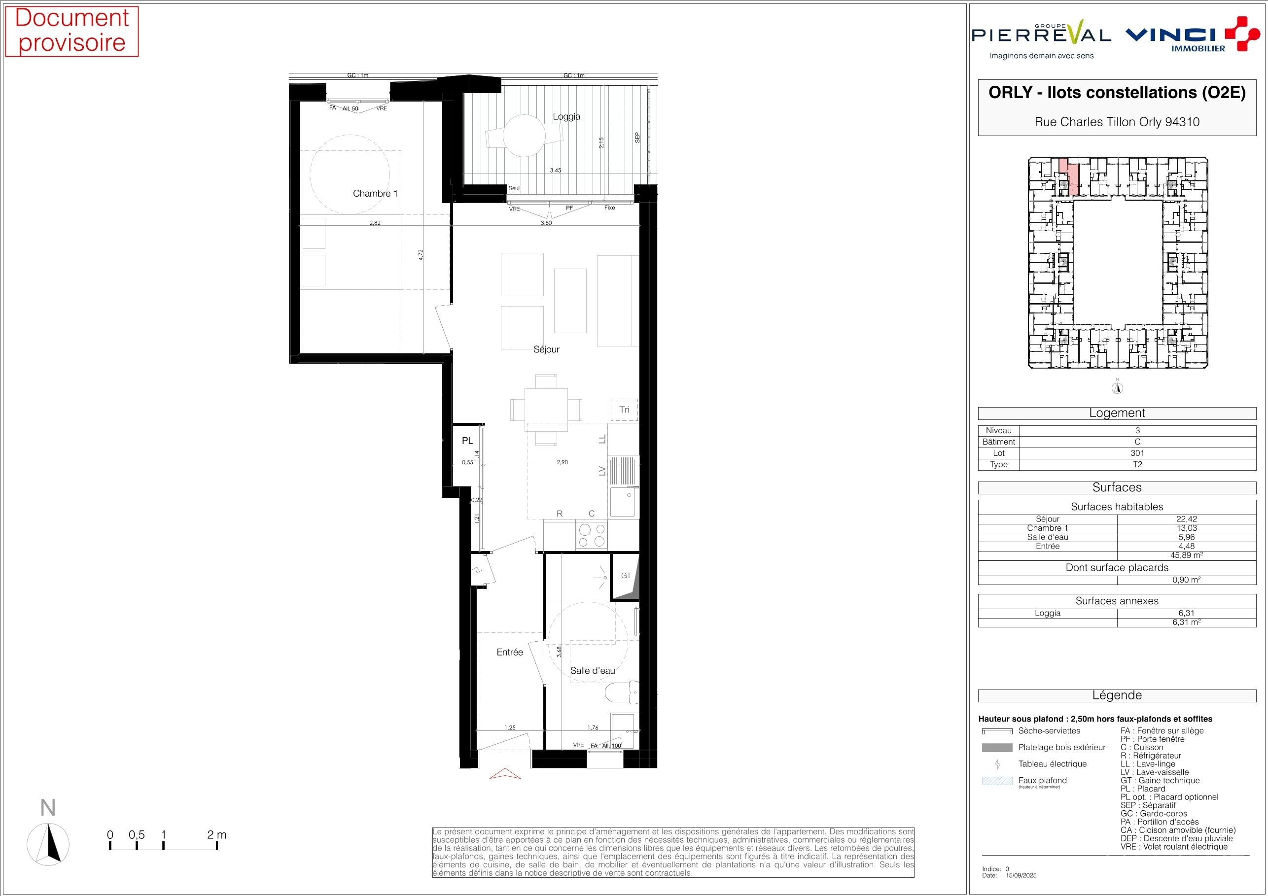 Plan du lot C301