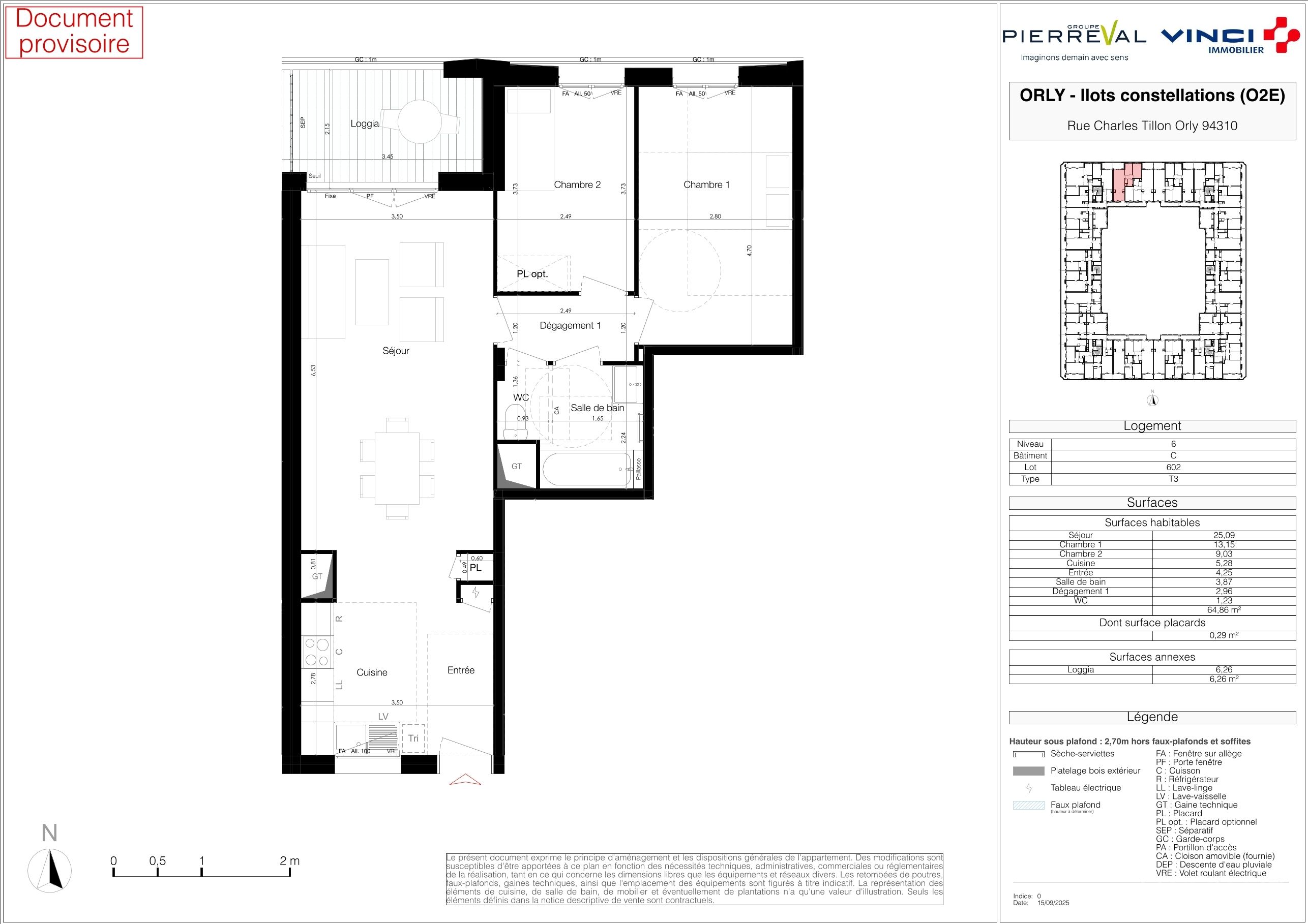 Plantegning for lot C602