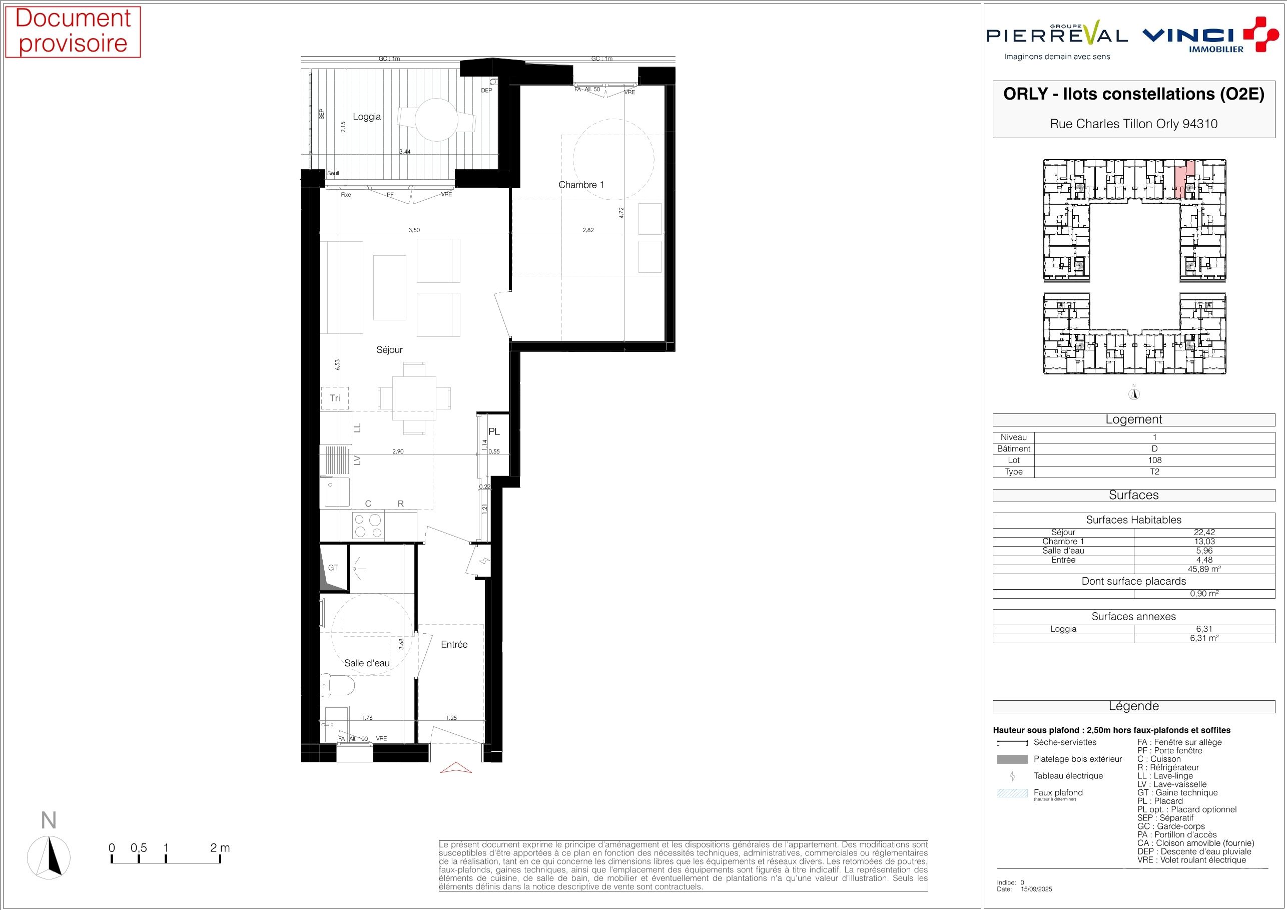 Plan du lot D108
