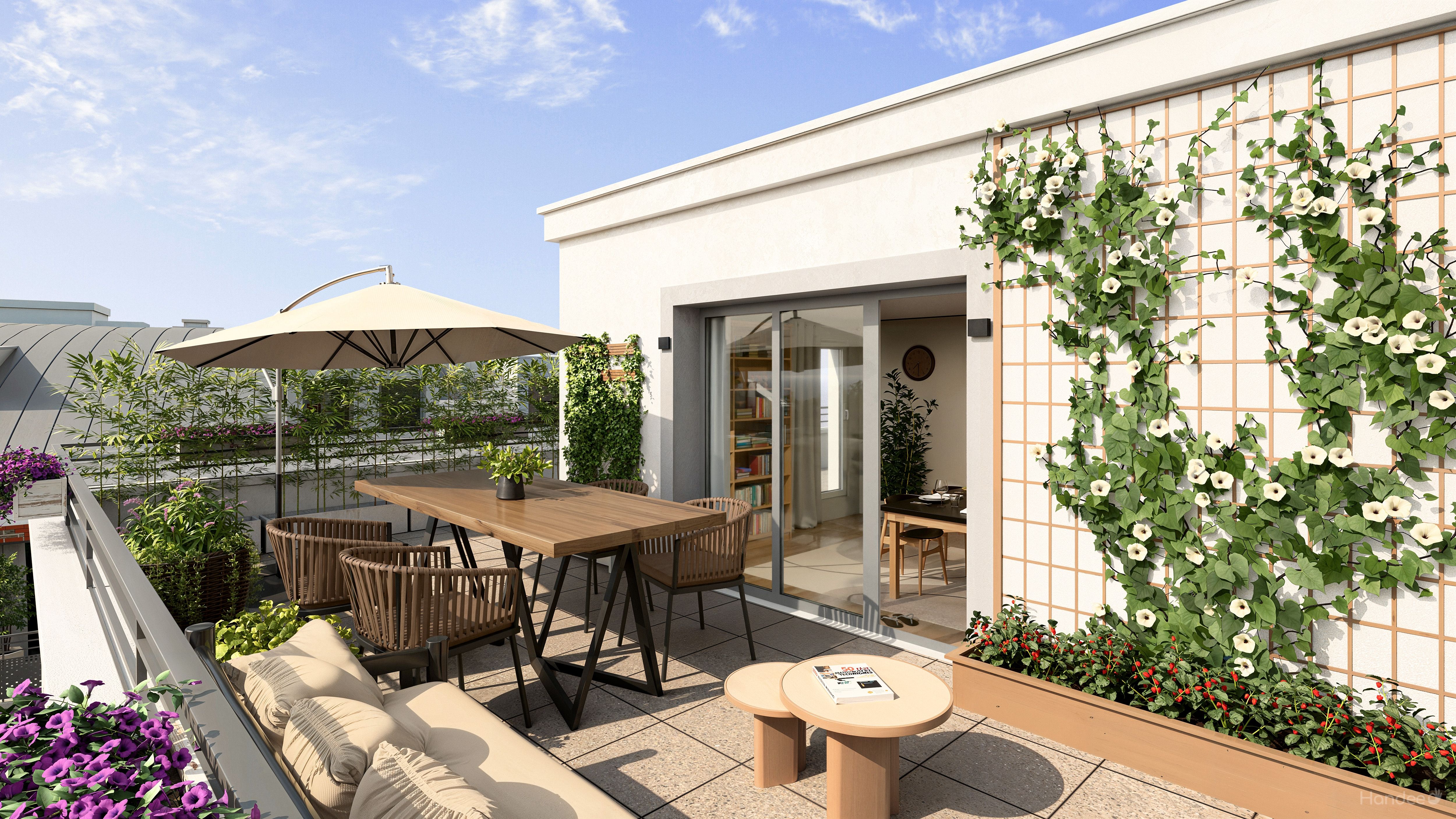 Perspective terrasse - Mantes la Ville Atelia