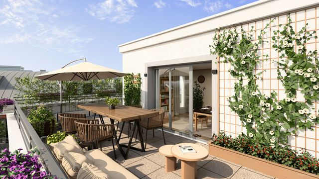 Perspective terrasse - Mantes la Ville Atelia