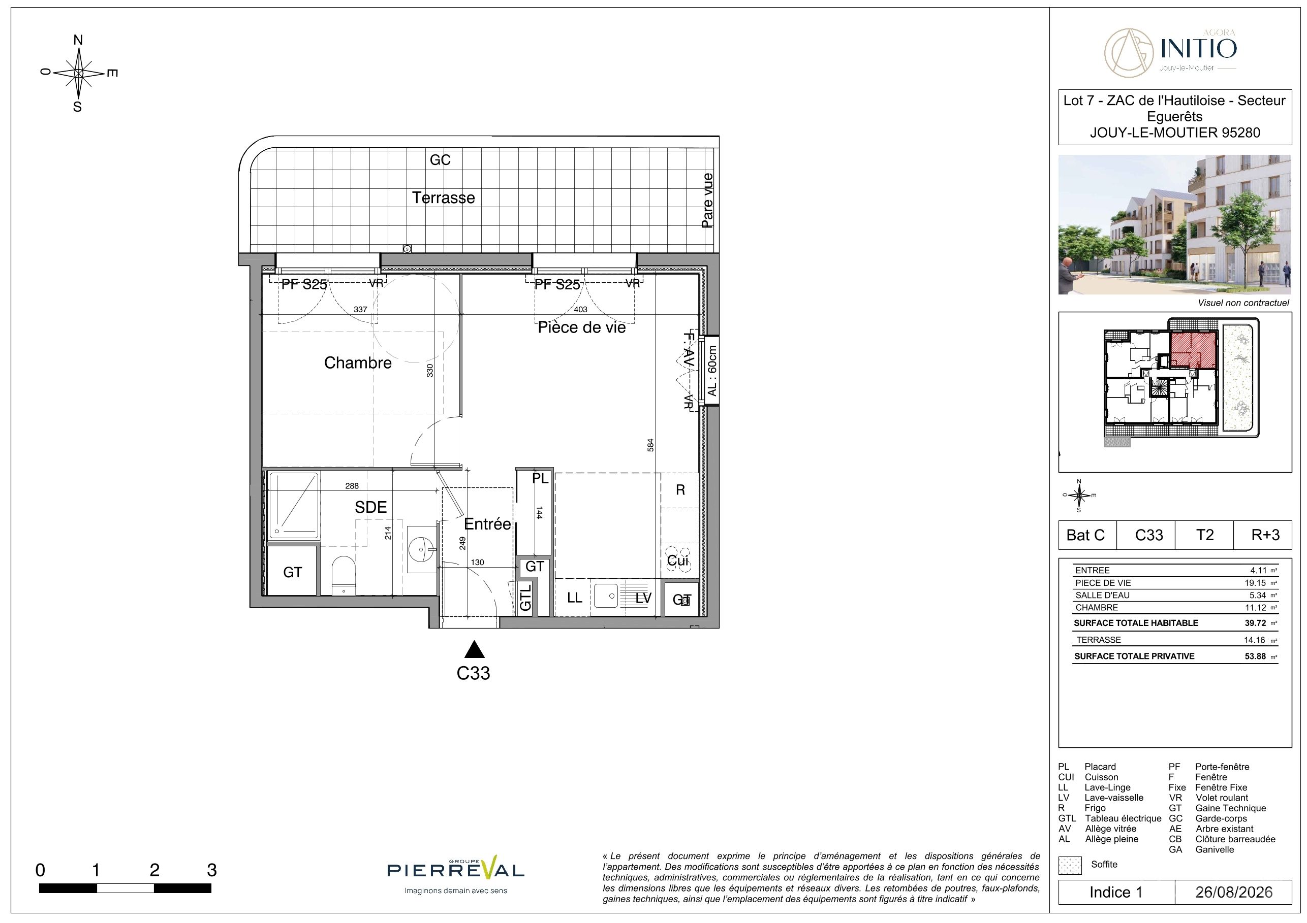 Plantegning for bolig C33