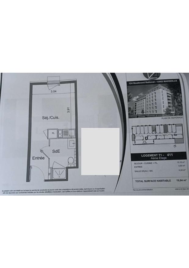 Plan du lot 411