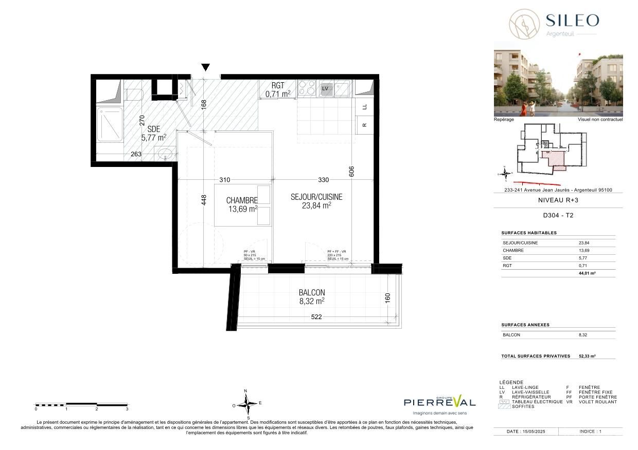 Plan du lot D304