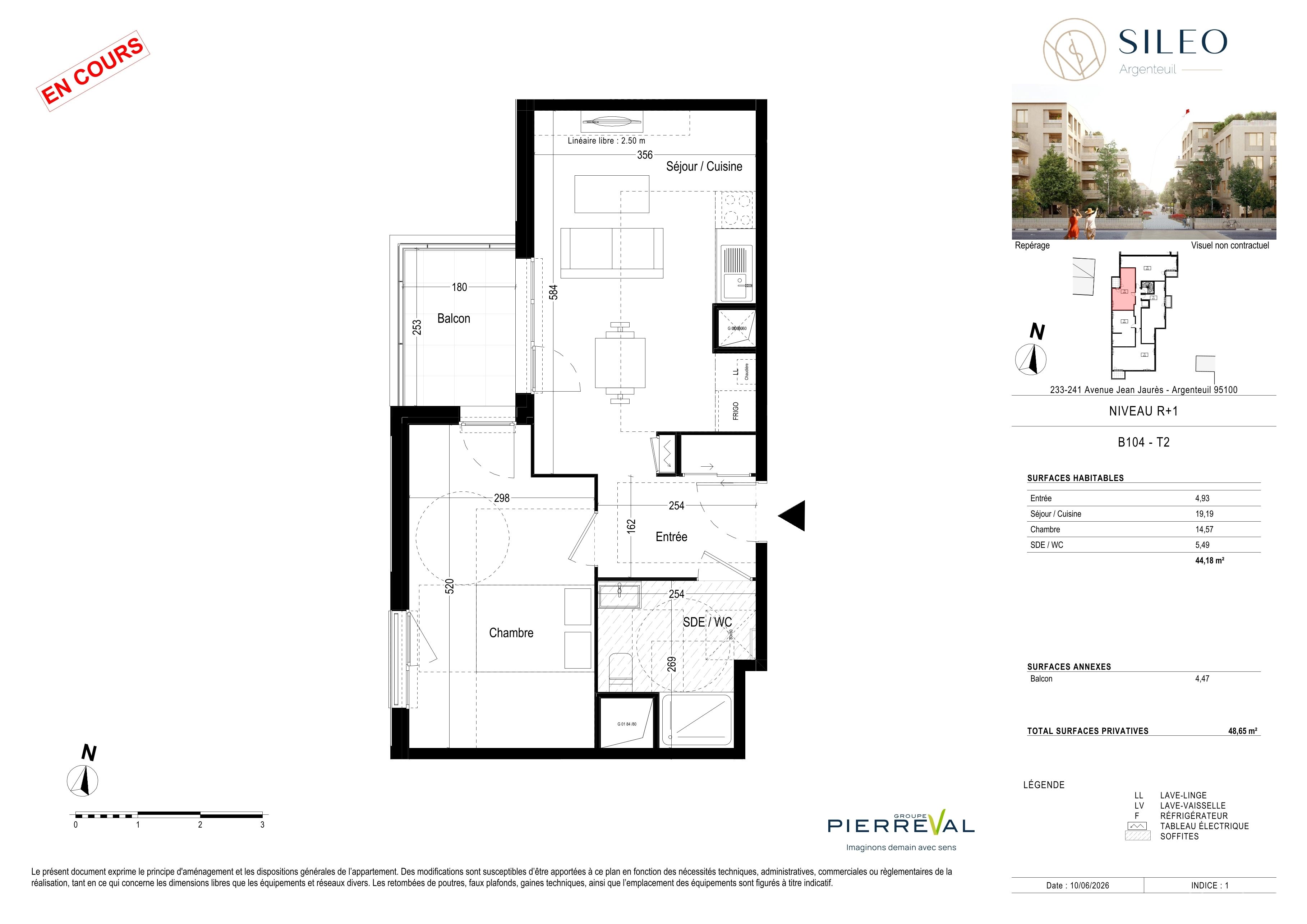 Plan du lot B104