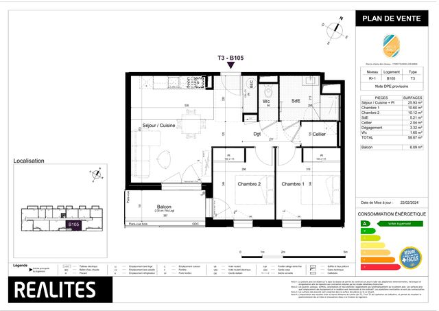 Plan lokalu B105
