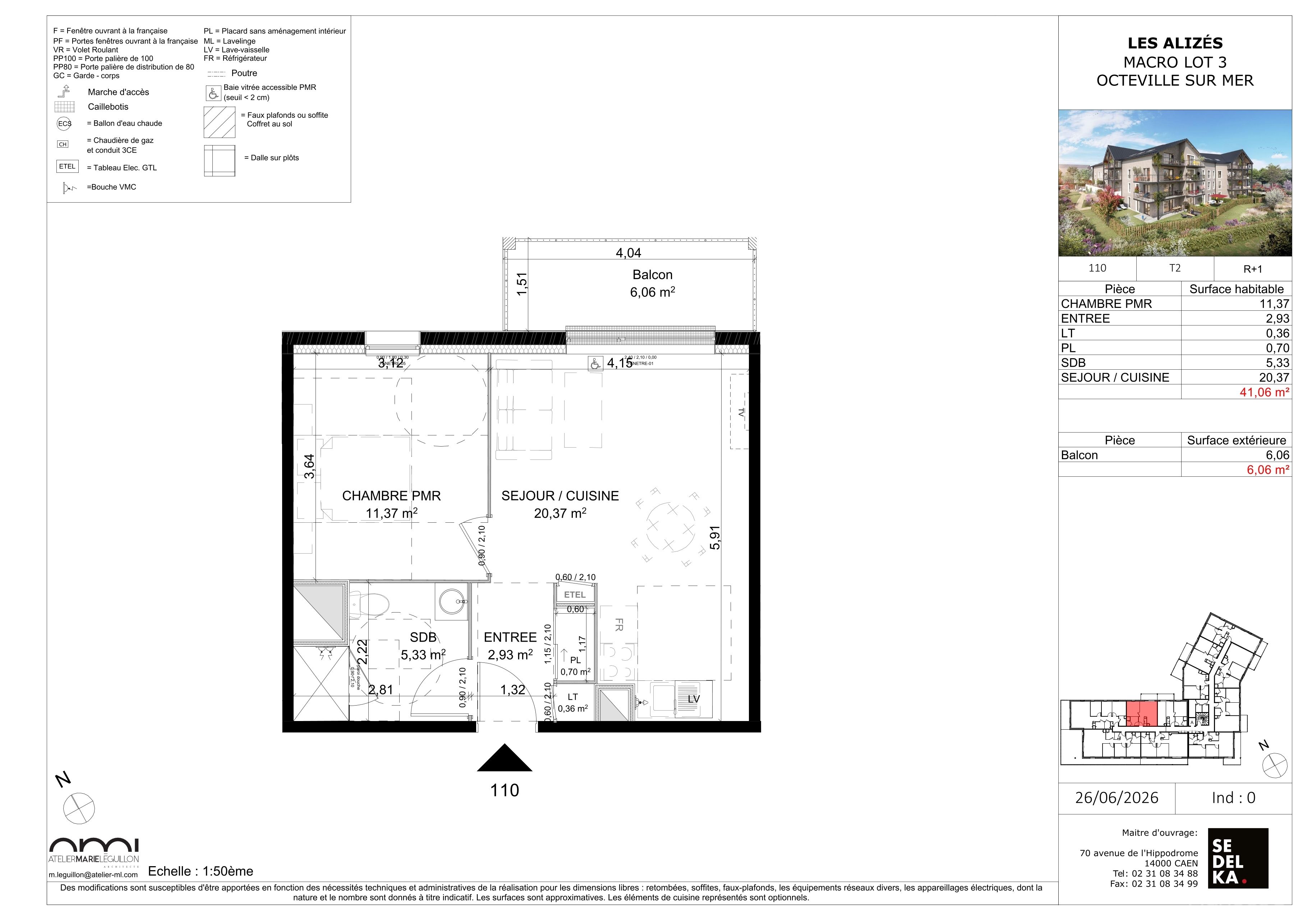Plan du lot 3-B110