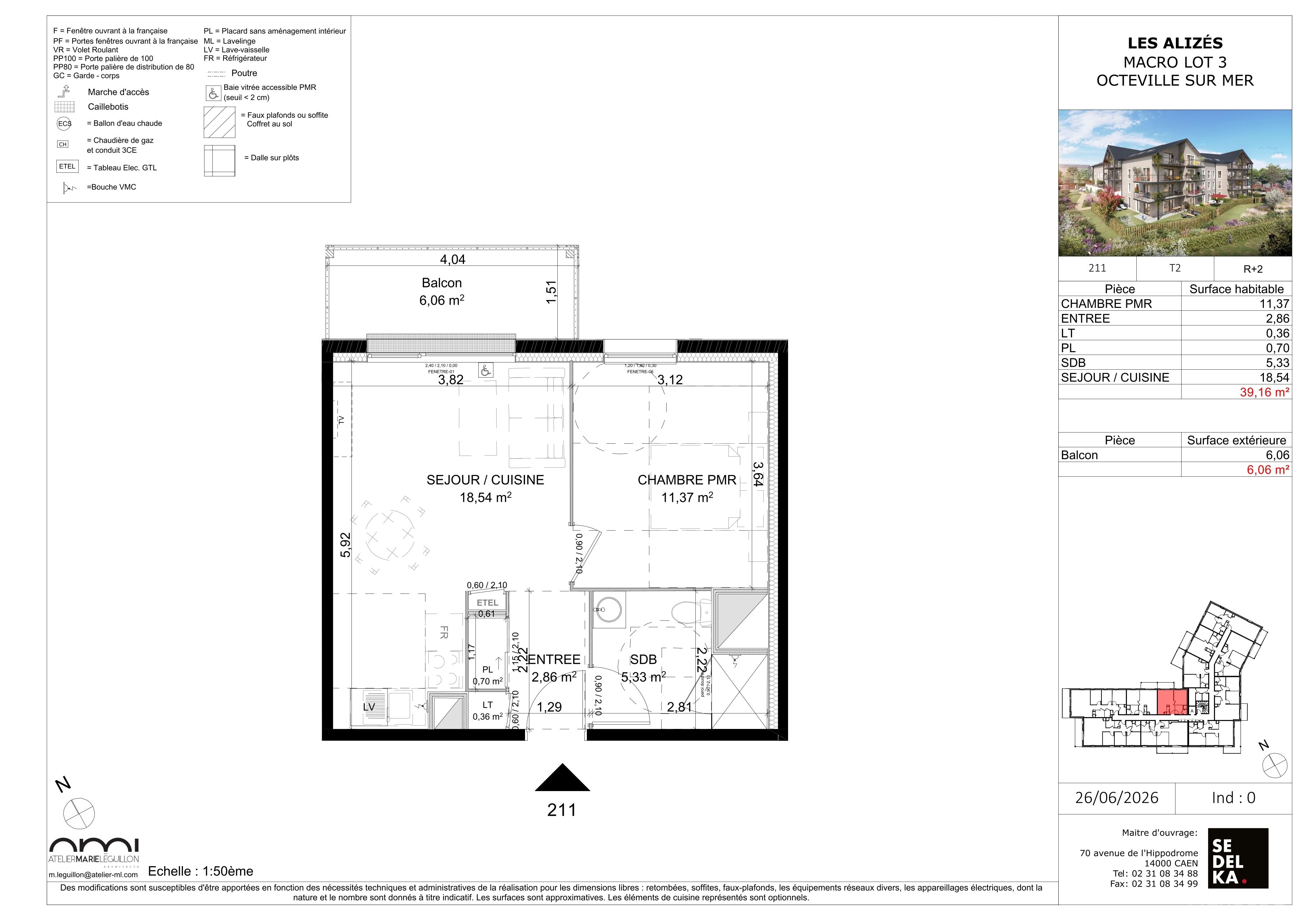 Plan du lot 3-B211