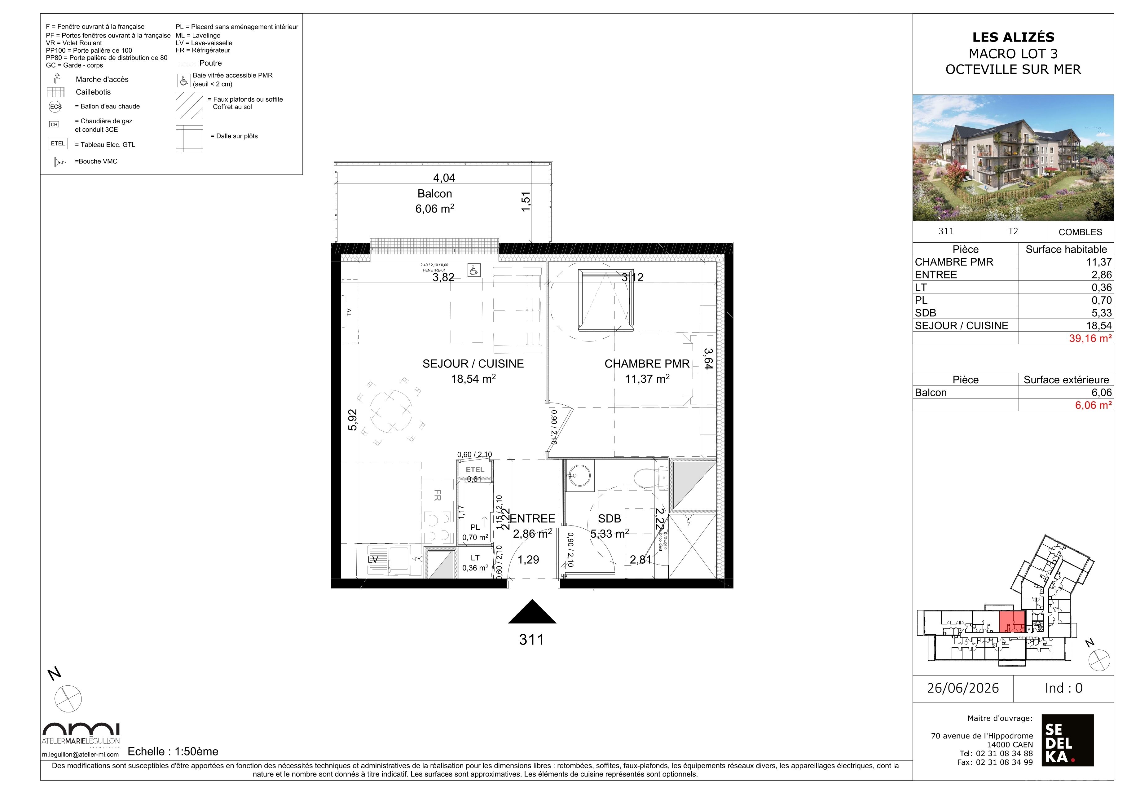 Plan du lot 3-B311