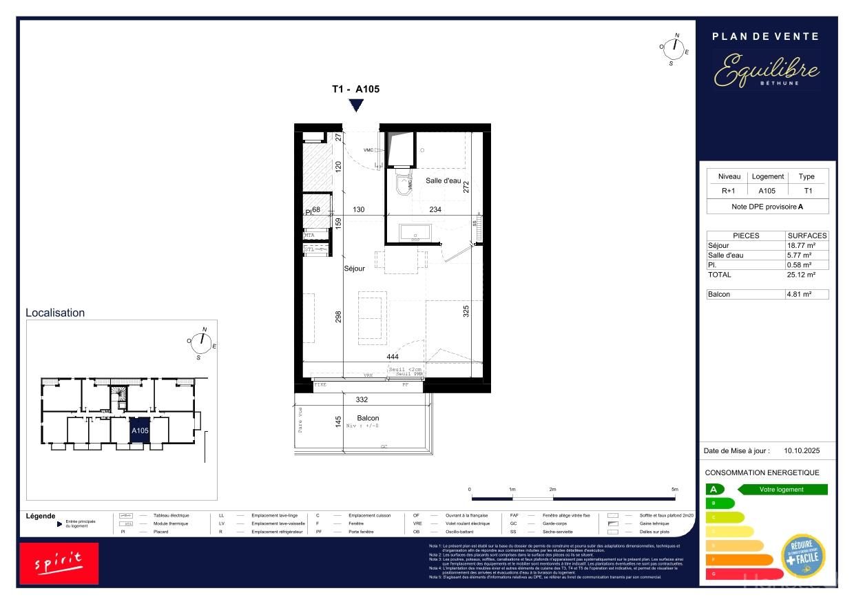 Plan du lot A105