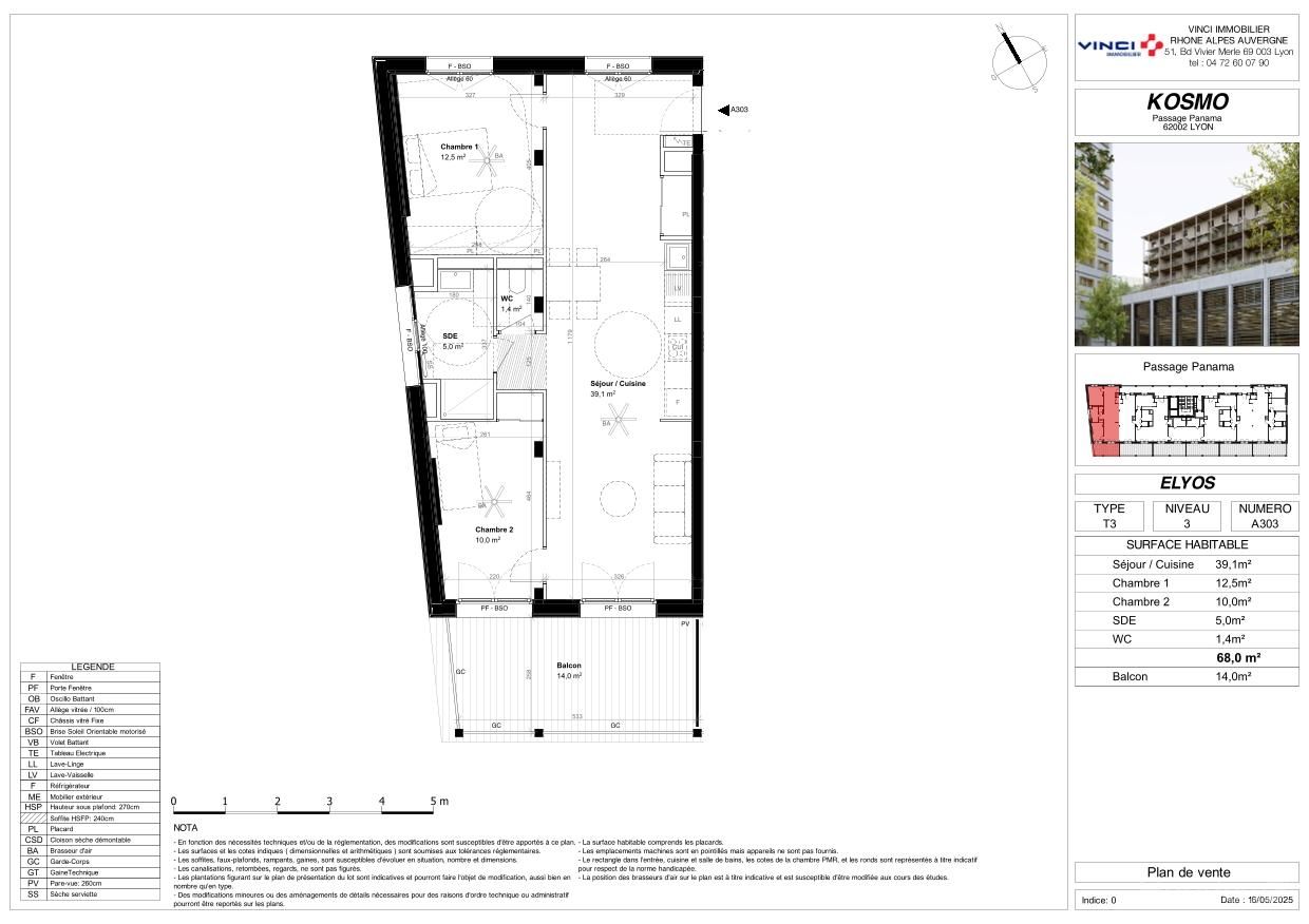 Plan du lot LA303