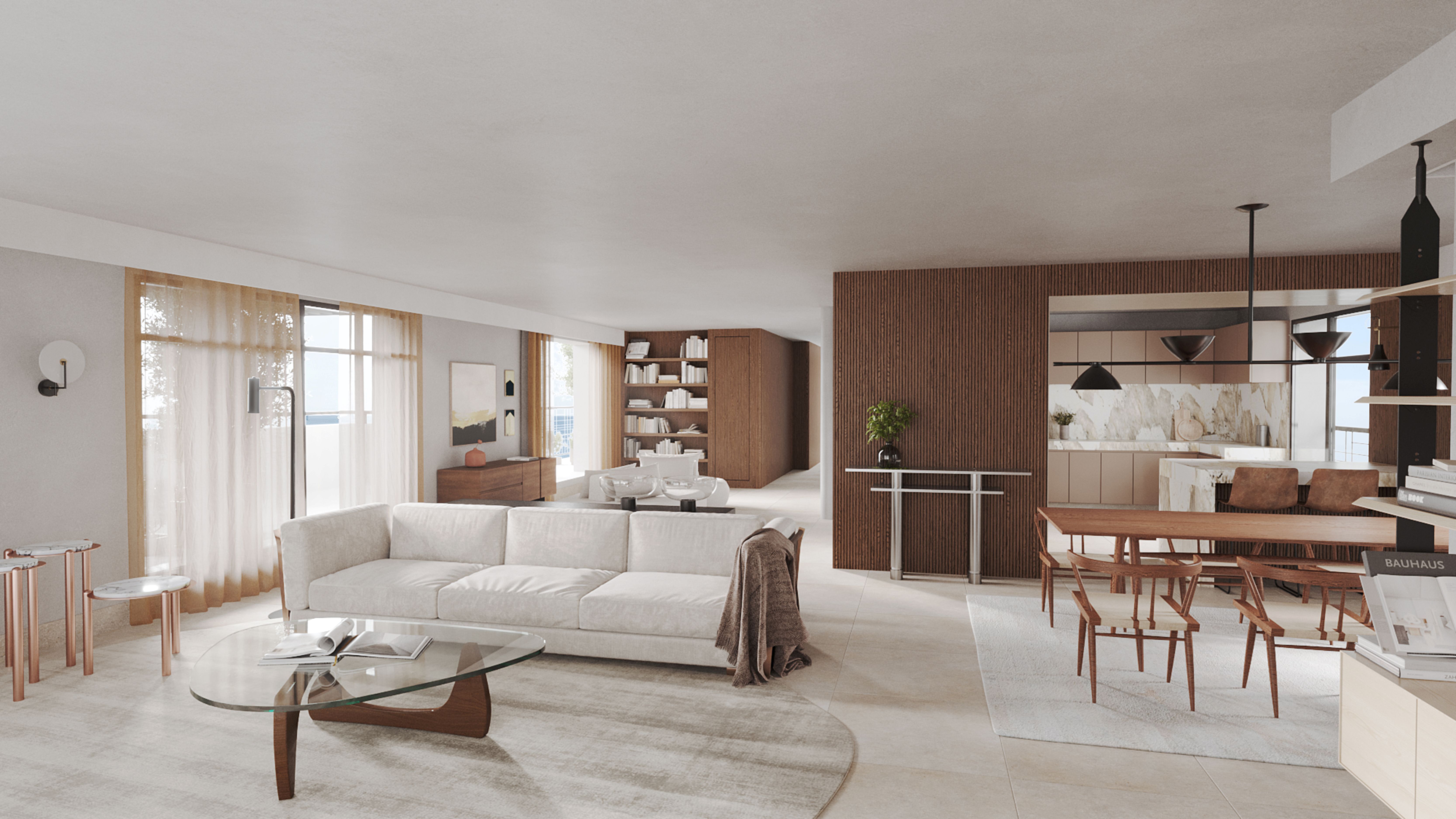 Perspective building A - living room_BD