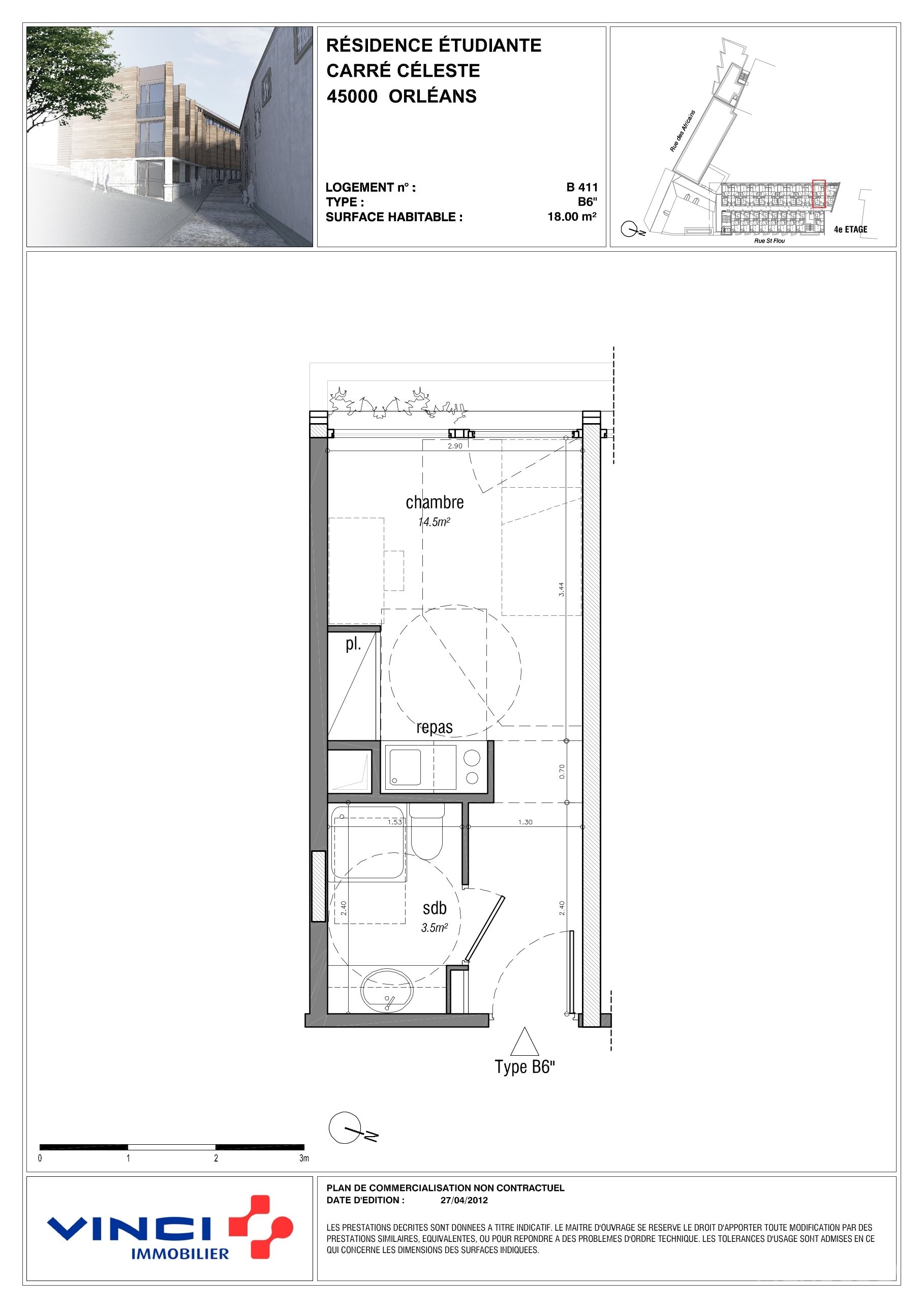 Plan lokalu B 411