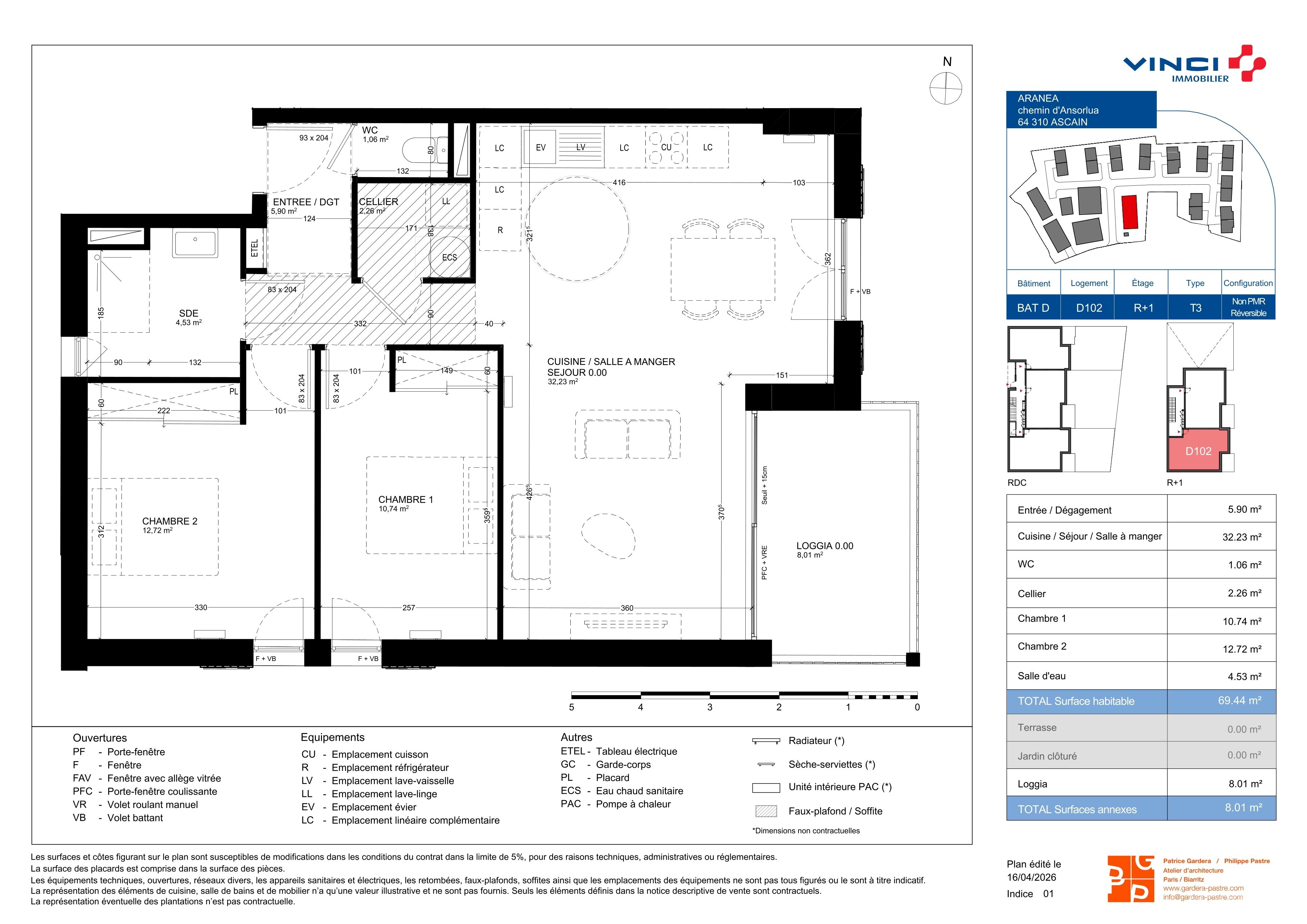 Plan du lot D102