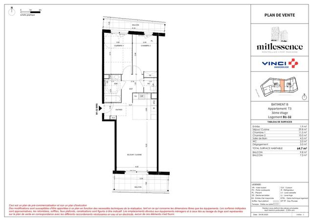 Plan lokalu B1-32
