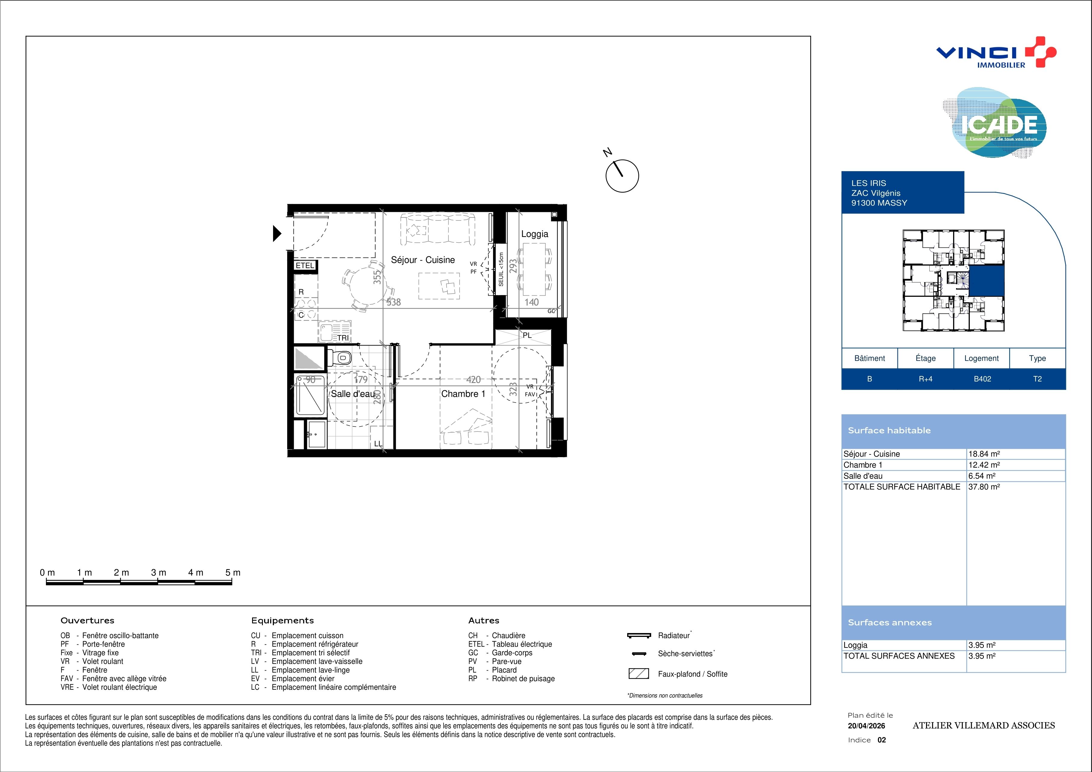 Plan du lot B402