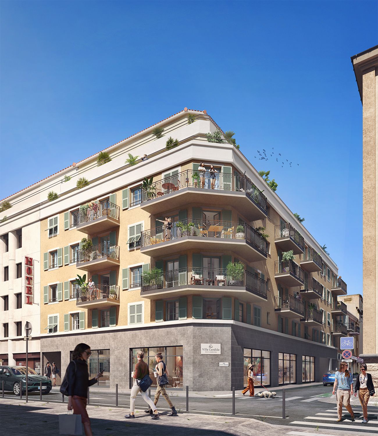 Perspective façade_Villa Candide_Nice_BD_@KréAction