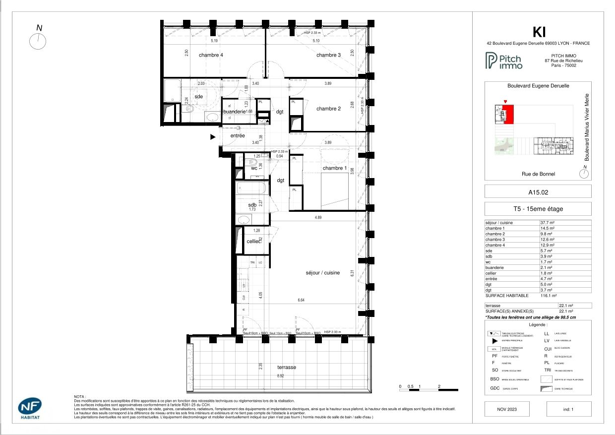 Plan du lot A1502
